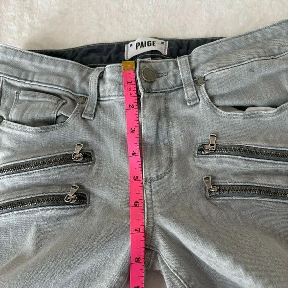PAIGE Edgemont Montauk Grey No Whiskers Jeans Size 27 - Picture 10 of 13